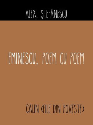 cover image of Eminescu, poem cu poem. Călin (File din poveste)